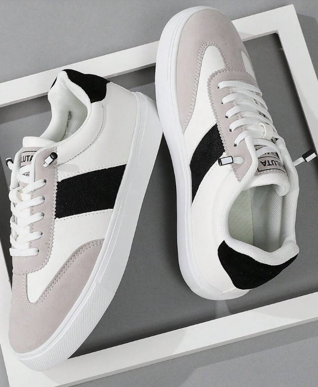 Comfortable Training Flat Student Shoes, Wear-Resistant Anti-Skid Soles, Breathable Mesh Fabric And Suede