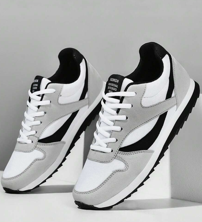 Comfortable Training Flat Student Shoes, Wear-Resistant Anti-Skid Soles, Breathable Mesh Fabric And Suede